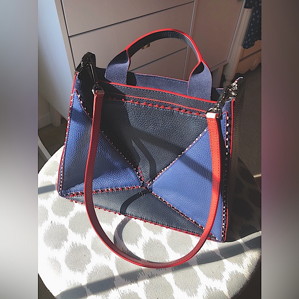 🤩💓 PURIFICACION GARCIA color block origami leather bag